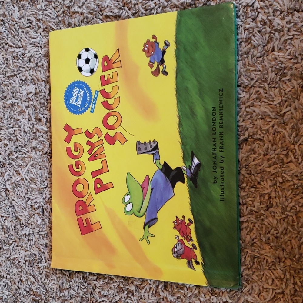 Froggy Plays Soccer hard cover book
